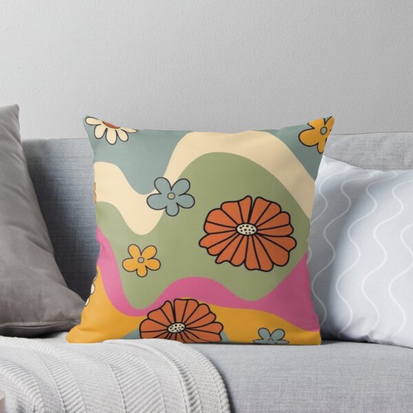 Item preview, Retro Floral Wavy Pattern Design designed and sold by Templateloom.