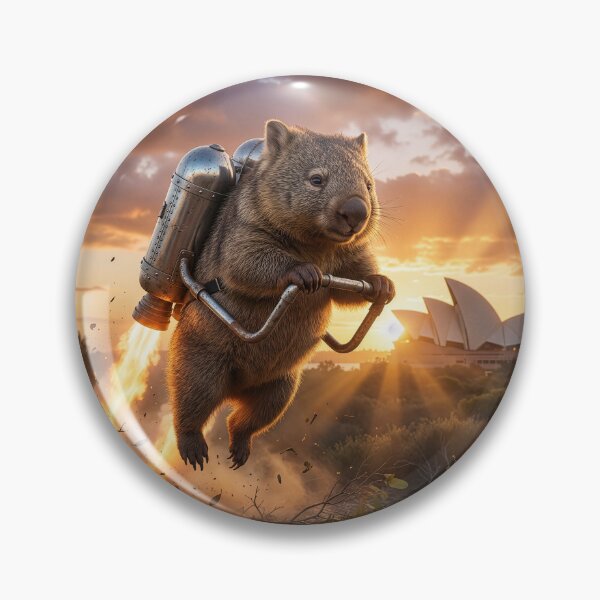 Item preview, Wombat Taking off in Vintage Jetpack designed and sold by Tridentulus.