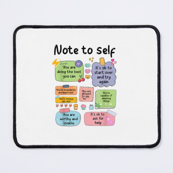 Item preview, Note To Self Positive Affirmation Encouragement Motivation designed and sold by StickChic.