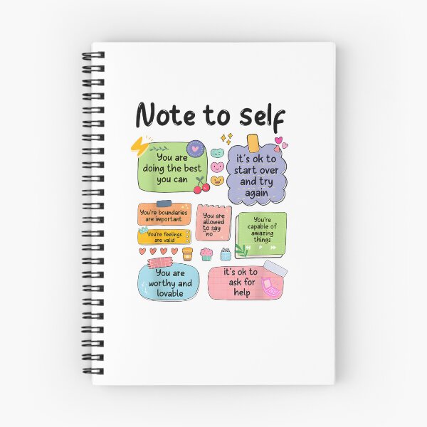 Item preview, Note To Self Positive Affirmation Encouragement Motivation designed and sold by StickChic.