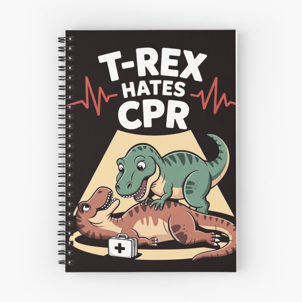 Item preview, T-Rex Hates CPR Dinosaur Extinction Pun Nurse designed and sold by lavethediso.