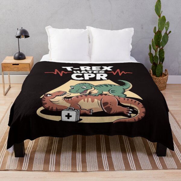 Item preview, T-Rex Hates CPR Dinosaur Extinction Pun Nurse designed and sold by lavethediso.