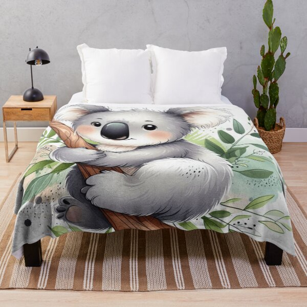 Item preview, Cute Watercolor Koala with Eucalyptus Leaves designed and sold by BigBlueArt.