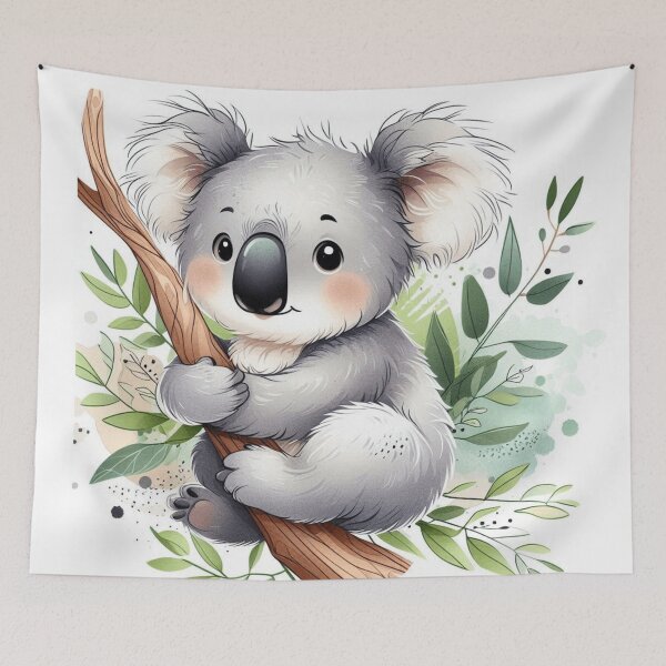 Item preview, Cute Watercolor Koala with Eucalyptus Leaves  designed and sold by BigBlueArt.