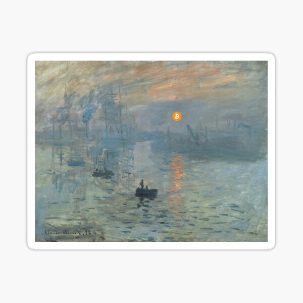 Item preview, Impression, Sunrise and Bitcoin (Monet) designed and sold by TheBitcoinBug.