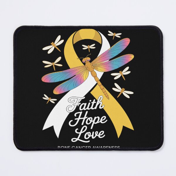 Item preview, Faith Hope Love Bone Cancer Awareness Dragonfly designed and sold by AvagondaMind.