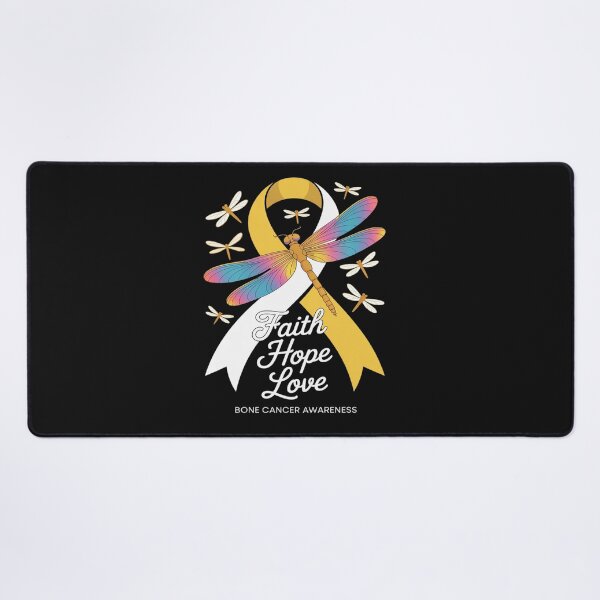 Item preview, Faith Hope Love Bone Cancer Awareness Dragonfly designed and sold by AvagondaMind.