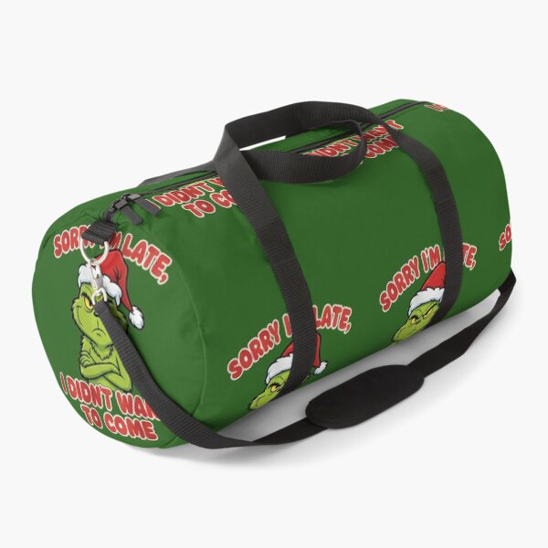 Item preview, Funny Grumpy Green Christmas T-Shirt - Sorry I’m Late I Didn’t Want to Come - Sarcastic Holiday Character Santa Hat Shirt - Mood Christmas Vector Graphic Tee designed and sold by ZyxDes.