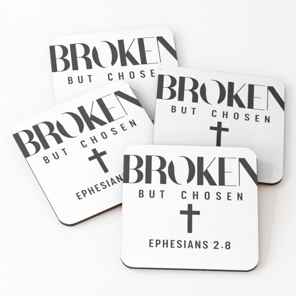 Item preview, Broken But Chosen – Ephesians 2:8 Christian Quote designed and sold by haitrieuic96.