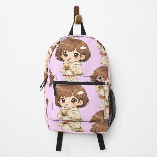 Item preview, Cozy Korean Chibi Girl with Bubble Tea | Cute Pastel Aesthetic Art designed and sold by KryaArts27.