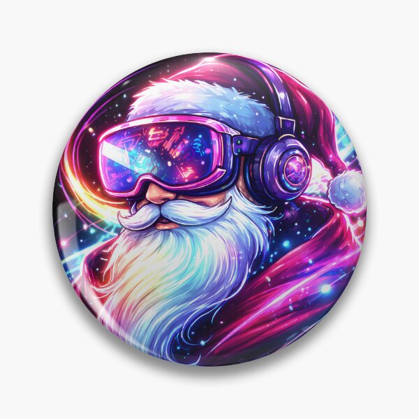 Item preview, Neon Gamer Santa RGB Glow | Cyberpunk Christmas Art for Gamers designed and sold by SoulenCify.