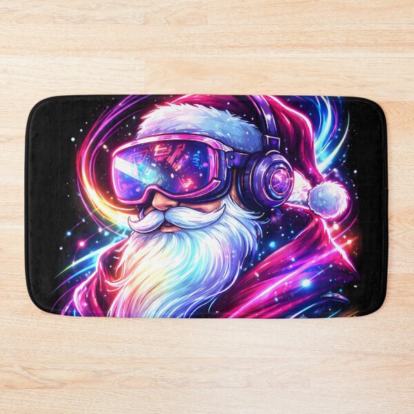 Item preview, Neon Gamer Santa RGB Glow | Cyberpunk Christmas Art for Gamers designed and sold by SoulenCify.
