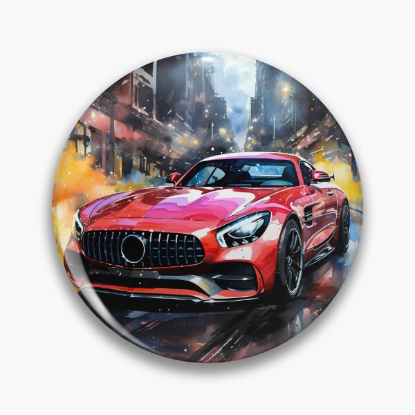Item preview, Powerful grand tourer idling amid smoky downtown traffic designed and sold by RevUpDesign.