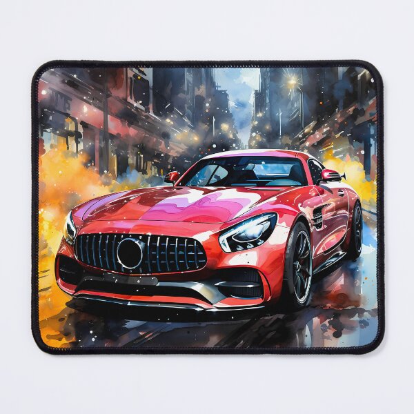 Item preview, Powerful grand tourer idling amid smoky downtown traffic designed and sold by RevUpDesign.