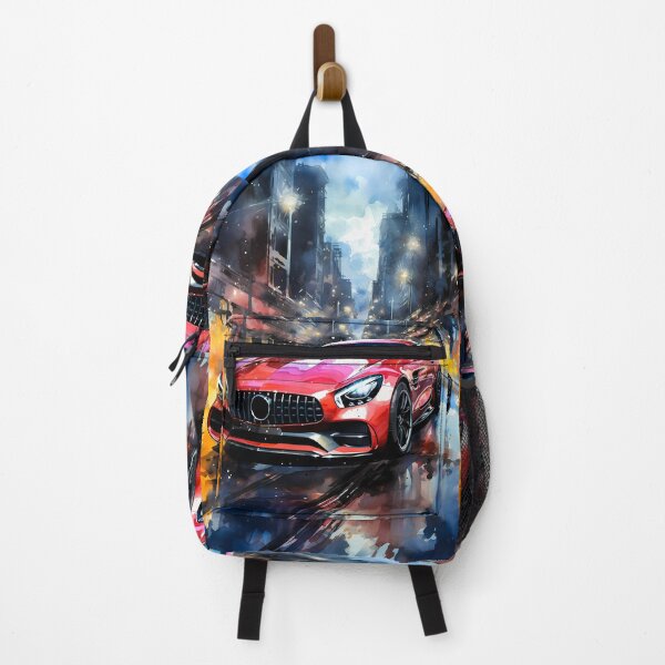 Item preview, Powerful grand tourer idling amid smoky downtown traffic designed and sold by RevUpDesign.