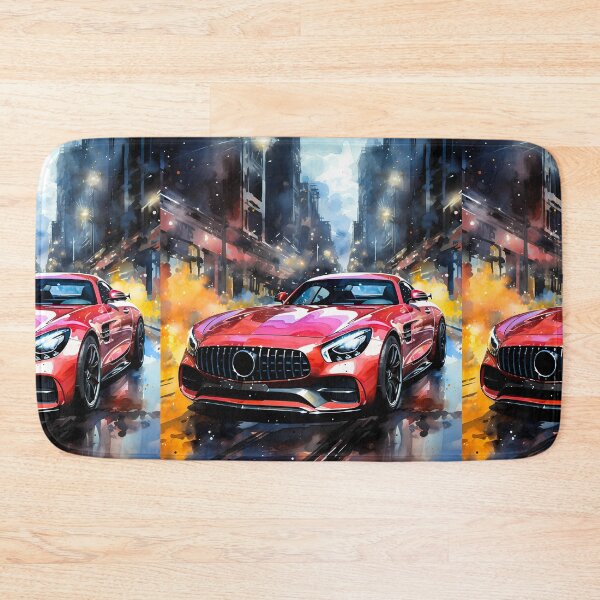Item preview, Powerful grand tourer idling amid smoky downtown traffic designed and sold by RevUpDesign.