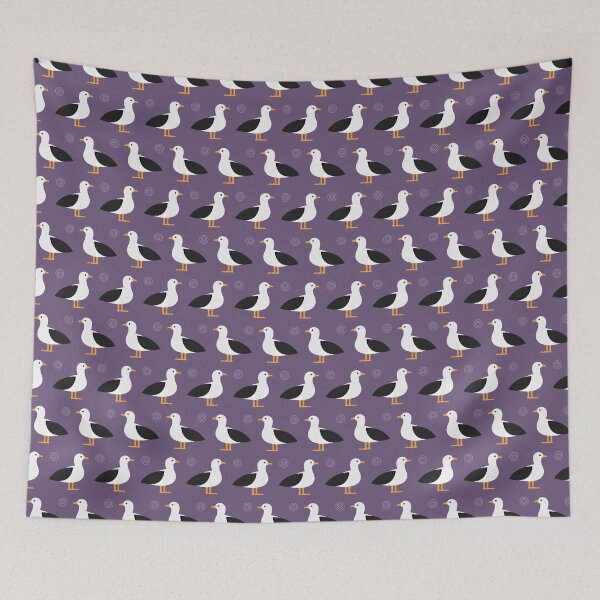 Item preview, Albatrosses on purple designed and sold by reneesillus.