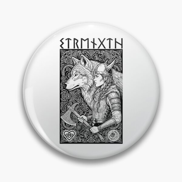 Item preview, Viking Woman Strength Wolf Spirit Female Norse Mythology designed and sold by GrandeDuc.