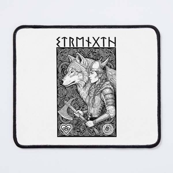 Item preview, Viking Woman Strength Wolf Spirit Female Norse Mythology designed and sold by GrandeDuc.