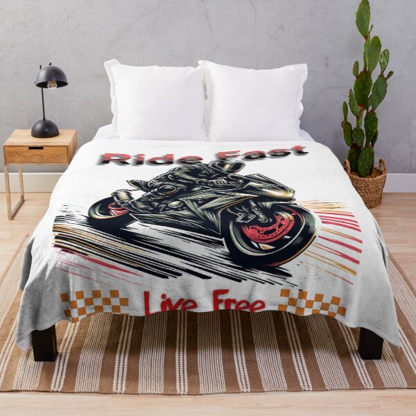 Item preview, Ride Fast, Live Free – Speed Rider Art with Retro Racing Vibes designed and sold by denip.