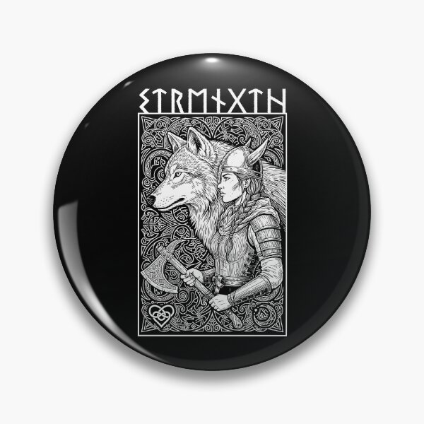 Item preview, Viking Woman Strength Wolf Spirit Female Norse Mythology designed and sold by GrandeDuc.