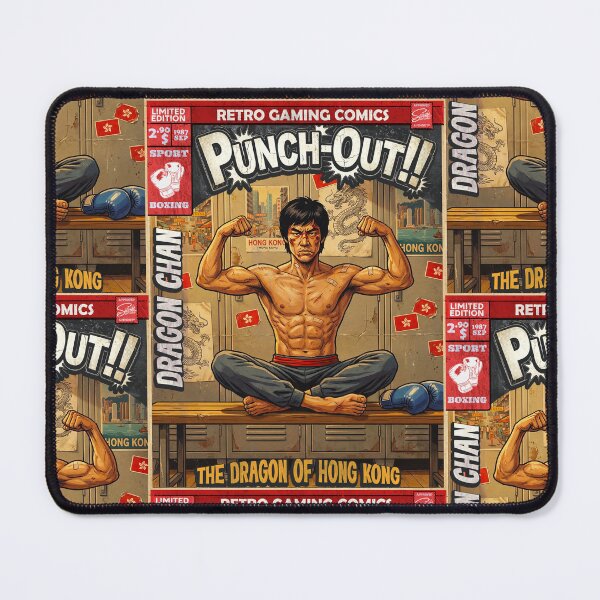 Item preview, Punch Out Dragon Chan Comic Cover Retro Gaming Art designed and sold by Back2Collage.