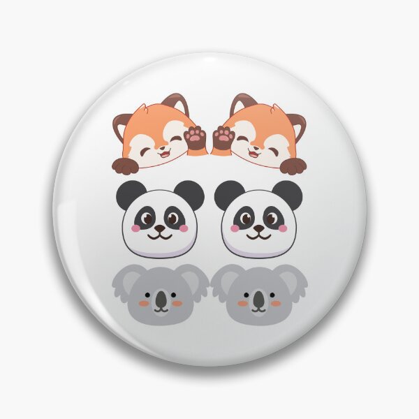 Item preview, Red Panda, Panda, & Koala Faces designed and sold by IN Tales.