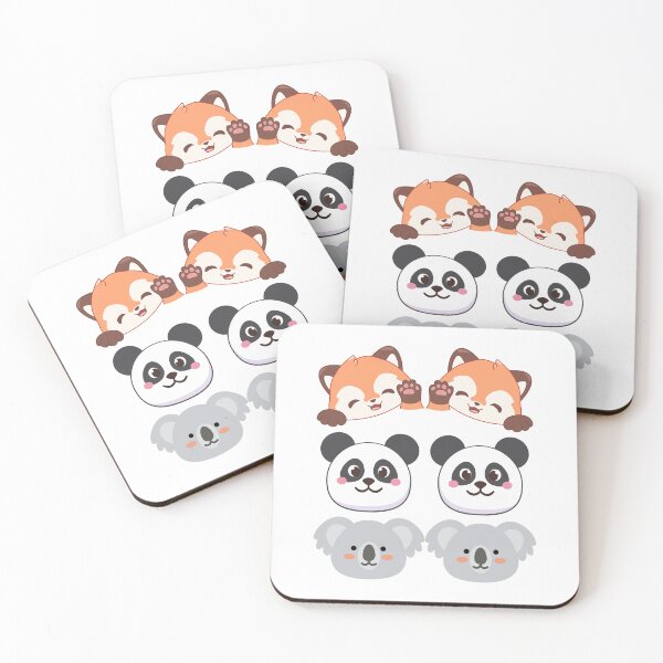 Item preview, Red Panda, Panda, & Koala Faces designed and sold by IN Tales.