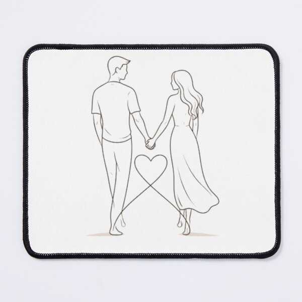 Item preview, Minimalist romantic couple – modern line art illustration designed and sold by JonathanP514.