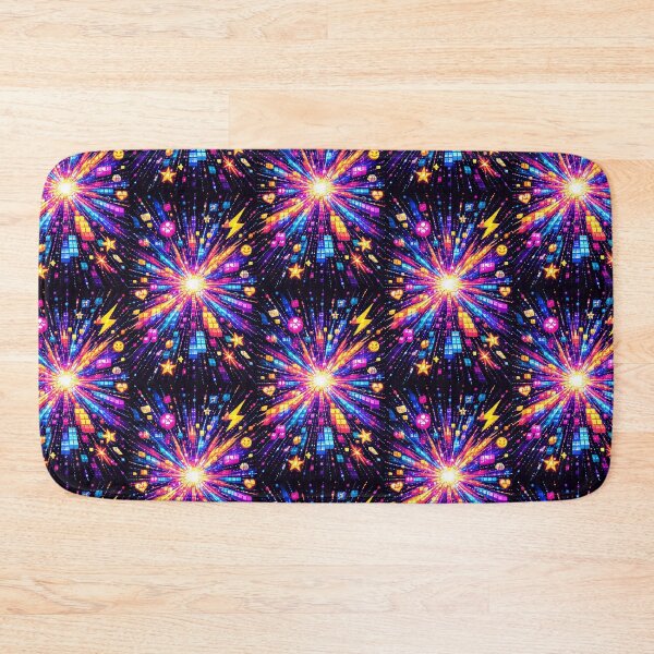 Item preview, Abstract Pixel Blocks Explosion – Colorful Tetris-Inspired Retro Pixel Art designed and sold by GlobalBoom.