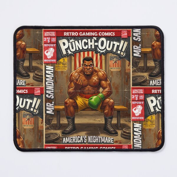 Item preview, Punch Out Mr.Sandman Comic Cover Retro Gaming Art  designed and sold by Back2Collage.