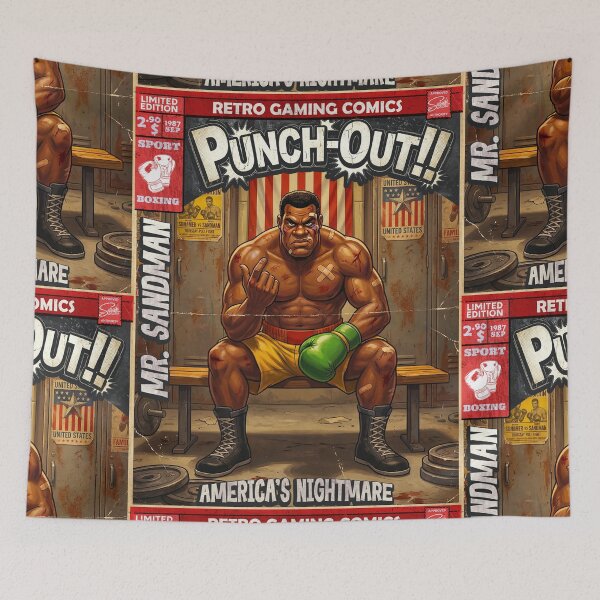 Item preview, Punch Out Mr.Sandman Comic Cover Retro Gaming Art  designed and sold by Back2Collage.