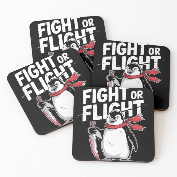 Item preview, Fight or Flight Funny Killer Penguin Funny Flying Joke  designed and sold by RuthGAArt.