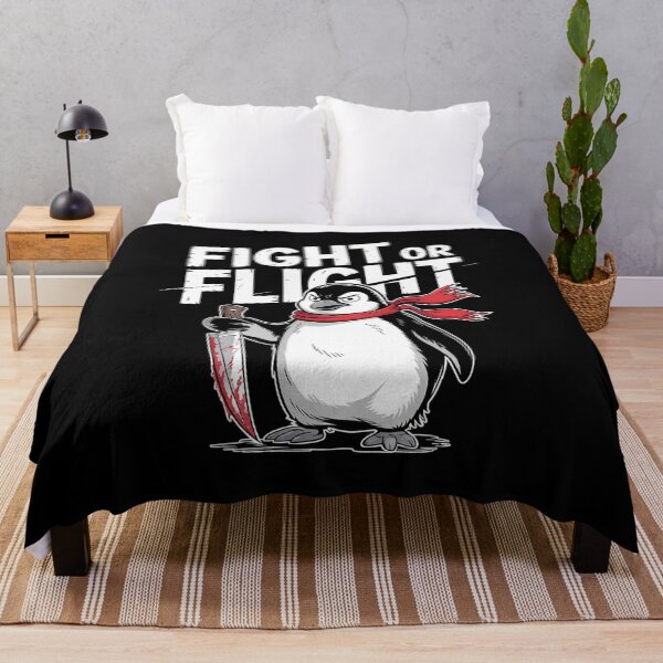 Item preview, Fight or Flight Funny Killer Penguin Funny Flying Joke  designed and sold by RuthGAArt.