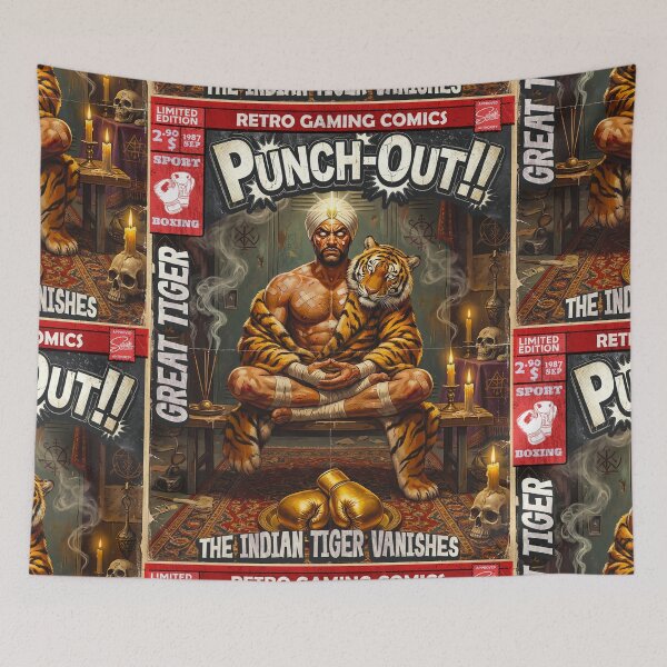 Item preview, Punch Out Great Tiger Comic Cover Retro Gaming Art  designed and sold by Back2Collage.