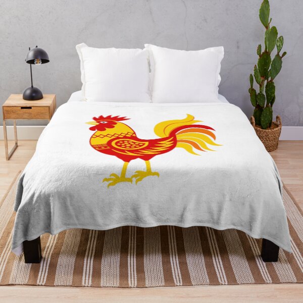 Item preview, Vibrant Red and Golden Chinese Zodiac Rooster Illustration designed and sold by Jirada.