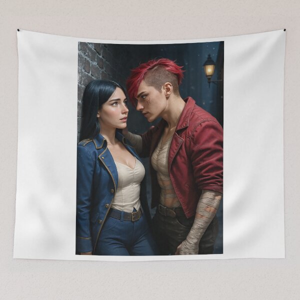 Item preview, Red Hair Character Blue Jacket Bandaged Arm designed and sold by CathryneDelamort.