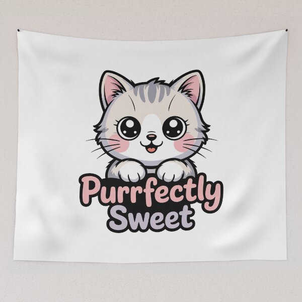 Item preview, Cute Kawaii Cat, Adorable Kawaii Cat designed and sold by graphic-genie.