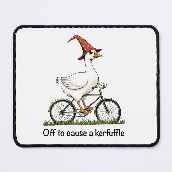 Item preview, Off to Cause a Kerfuffle – Funny Goose Illustration designed and sold by Senkov.
