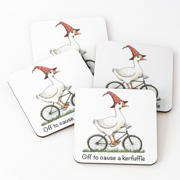 Item preview, Off to Cause a Kerfuffle – Funny Goose Illustration designed and sold by Senkov.