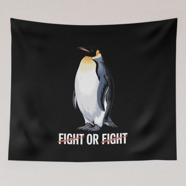 Item preview, Fight Or Flight Funny Penguin Meme Anxiety Psychologist Pun  designed and sold by RuthGAArt.