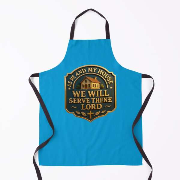 Item preview, As for Me and My House, We Will Serve the Lord – Powerful 3D Christian Faith Label, designed and sold by PaintMeWorld.