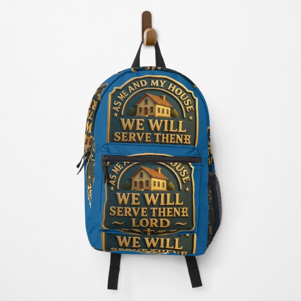 Item preview, As for Me and My House, We Will Serve the Lord – Powerful 3D Christian Faith Label, designed and sold by PaintMeWorld.