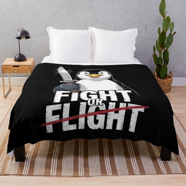 Item preview, Fight Or Flight Funny Penguin Meme Penguins Quote  designed and sold by RuthGAArt.