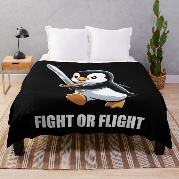 Item preview, Fight or Flight Funny Penguin Pun Fight Or Flight Meme 1 designed and sold by RuthGAArt.