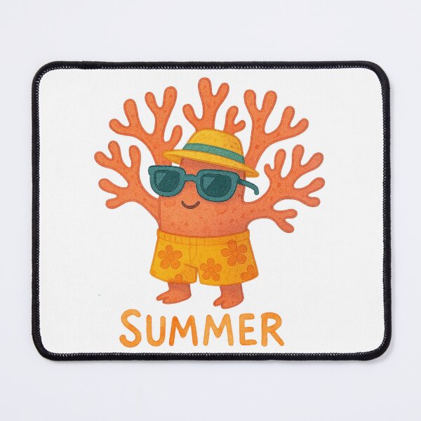 Item preview, Cute Summer Coral Reef Wearing Sunglasses designed and sold by BigBlueArt.