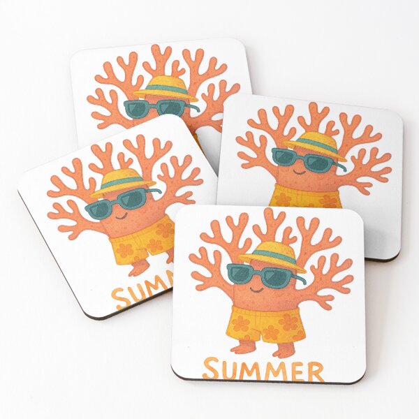 Item preview, Cute Summer Coral Reef Wearing Sunglasses designed and sold by BigBlueArt.