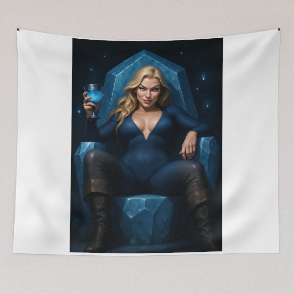 Item preview, Astrid blue topaz queen icy throne glowing goblet designed and sold by CathryneDelamort.