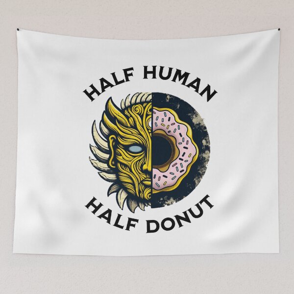 Item preview, Half Human, Half Donut – Surreal Snack Identity Art designed and sold by denip.