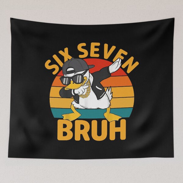 Item preview, Six Seven 6 7 Bruh 67 Meme Funny Duck Dabbing Shirt designed and sold by LashondaGreen89.